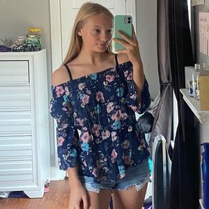 floral off the shoulder top